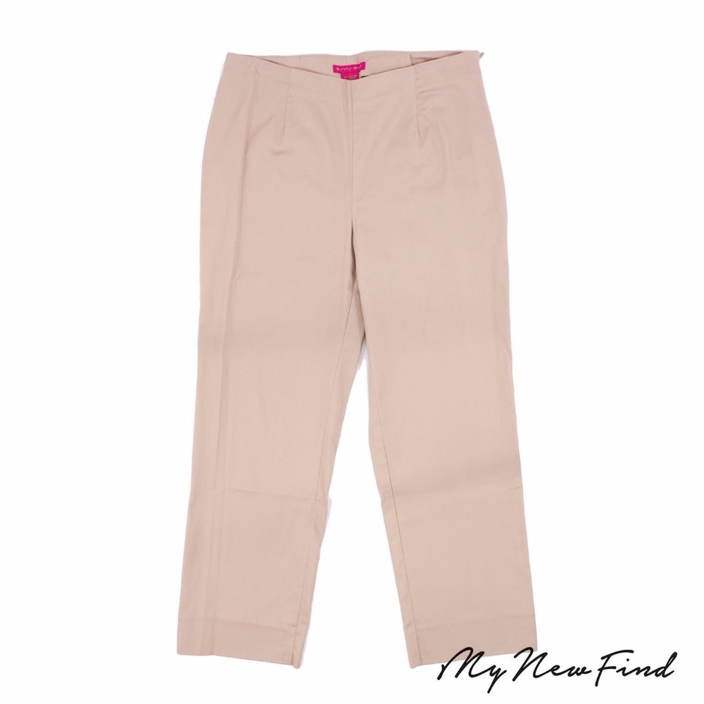 SUNNY LEIGH CROPPED COCKTAIL PANTS HIGH WAIST TAN - Picture 1 of 2
